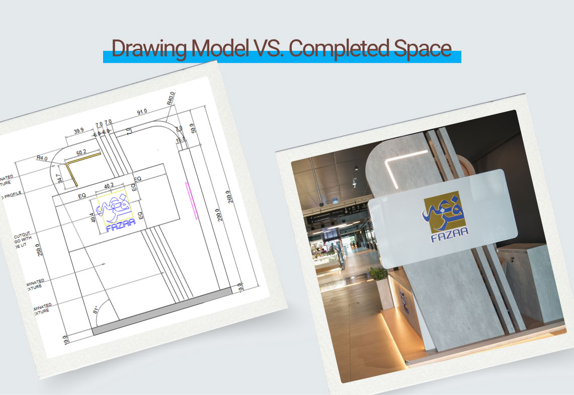Drawing Model vs Completed Space
